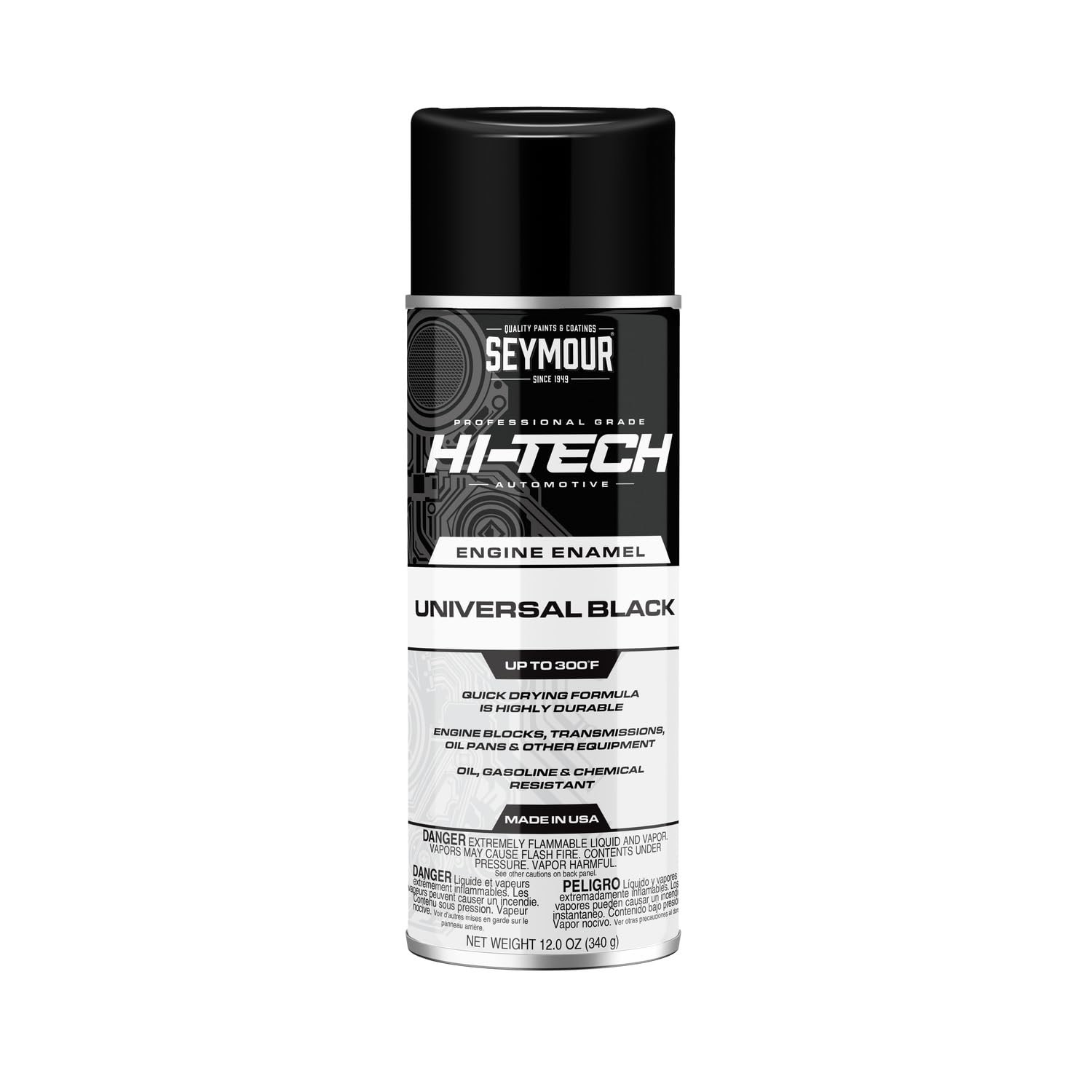 Hi Tech Engine Enamel Spray Paint 12 Ounce Heat Resistant Chemical Resistant