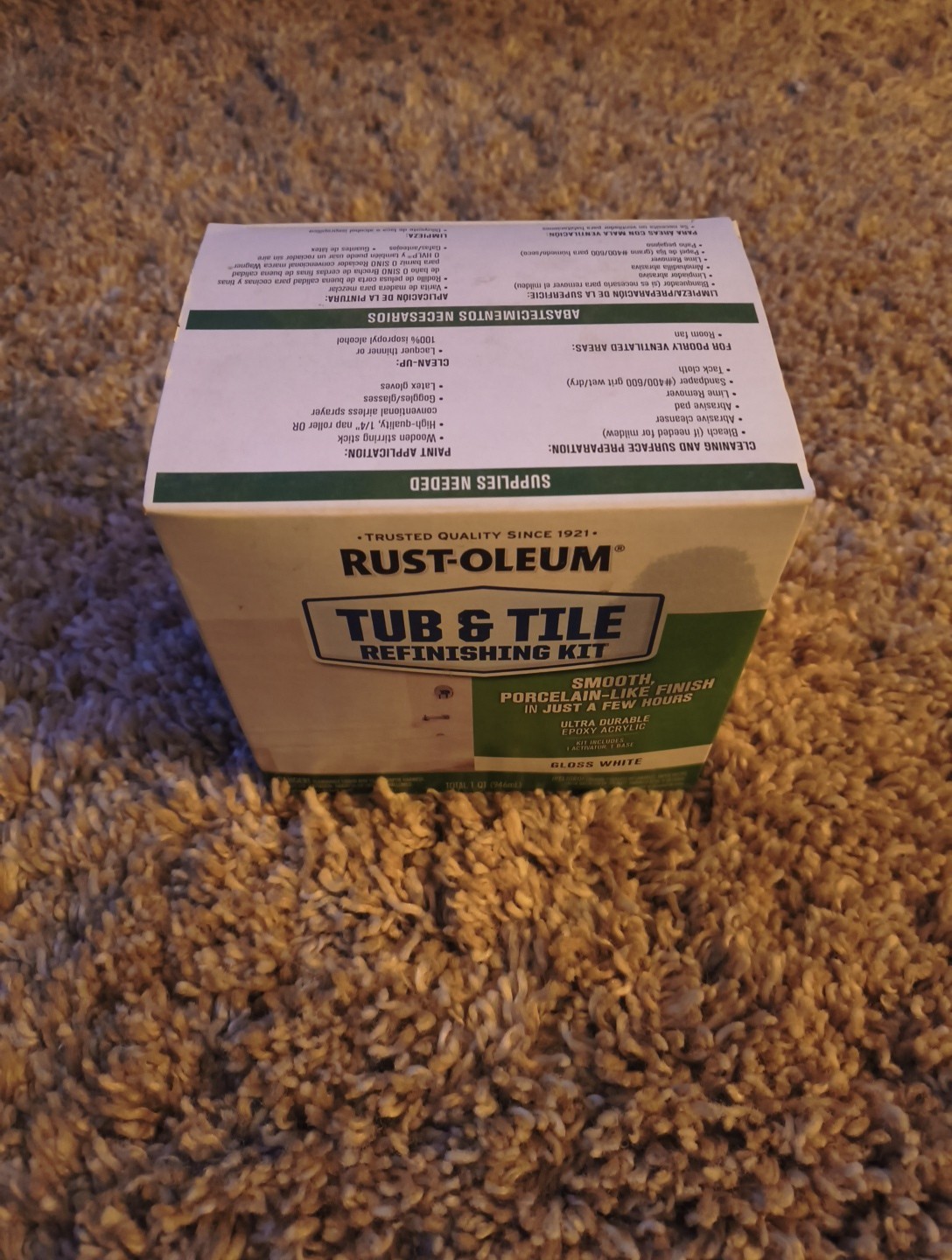 Rust-Oleum Tub and Tile Refinishing Kit – Gloss White NEW