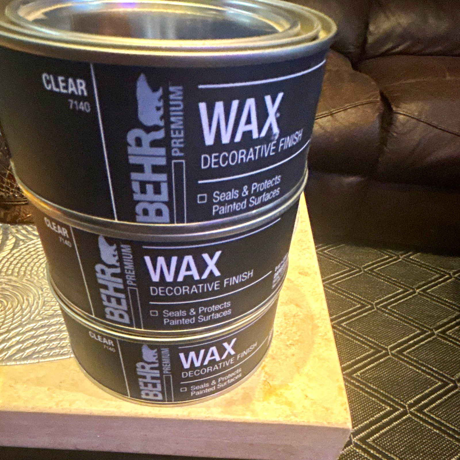 BEHR Decorative Wax Clear Matte Paste 8 oz (3 Pack) Dries Clear 7140