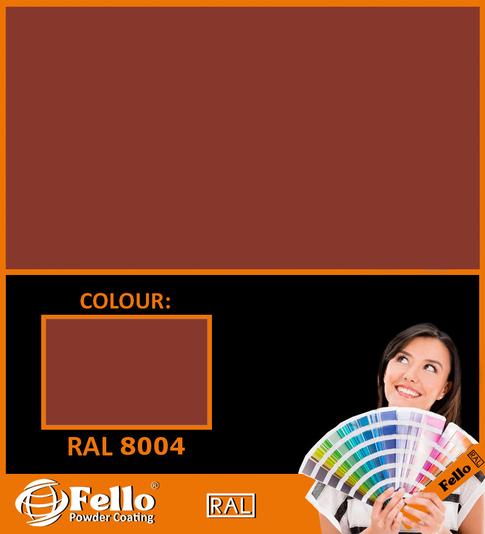 FELLO powder coating – RAL 8004 copper brown 5KG POLYESTER