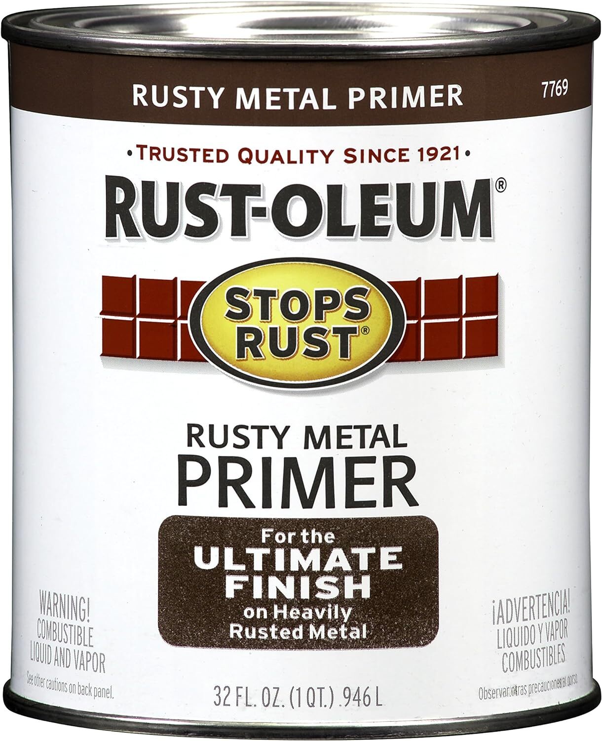 Rust-Oleum 7769502 Protective Enamel Paint Stops Rust, 32-Ounce, Flat Rusty