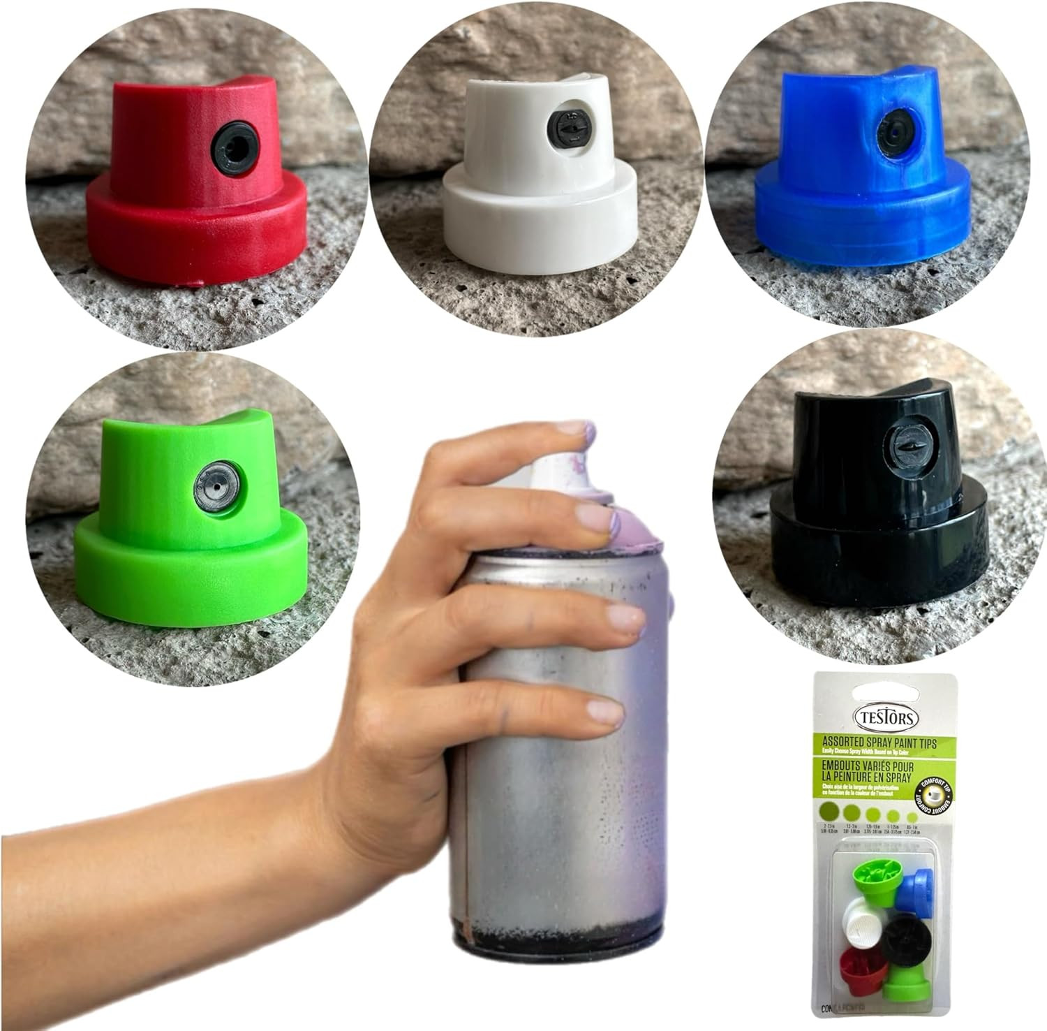 Replacement Female Spray Paint Caps Variety Pack Aerosol Spray Can Cap Tips Nozz