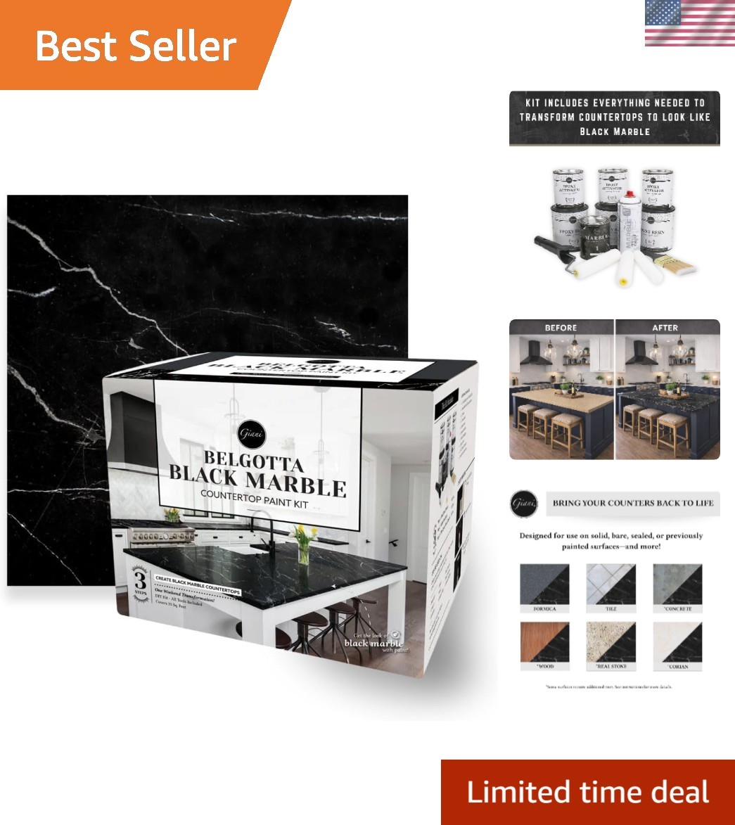 Marble Easy Epoxy Countertop Paint Kit Belgotta Black