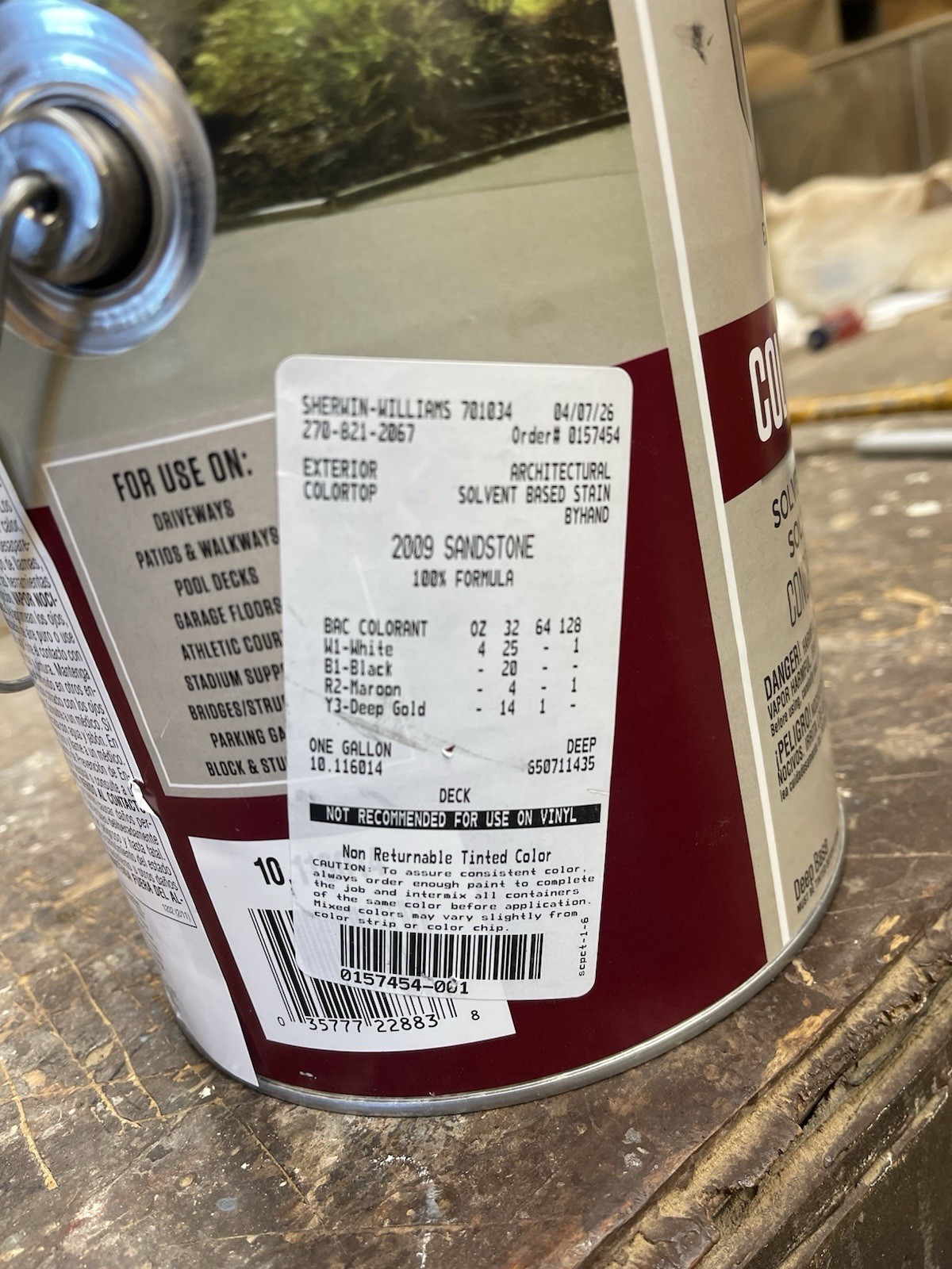 H&C Exterior ColorTop Concrete Sealer /2009 Sandstone Tan/ Solvent-Based/ Gallon