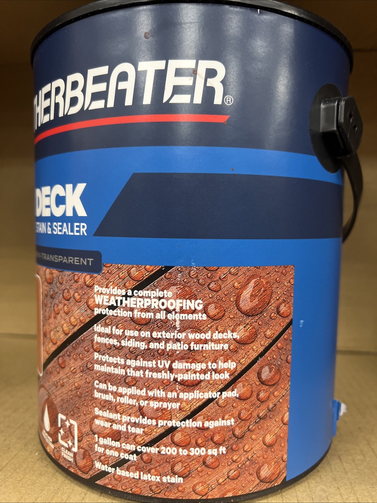 WEATHERBEATER DECK STAIN & SEALER REDWOOD GALLON FREE SHIPPING NEW OH