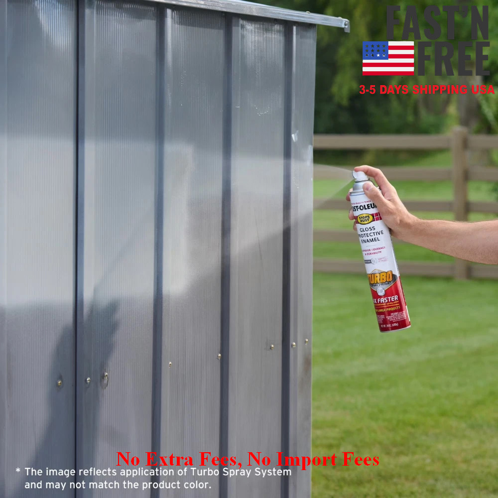 Rust-Oleum Stops Rust Turbo Spray Paint Gloss Smoke Gray 24 oz Protective 3 Pack