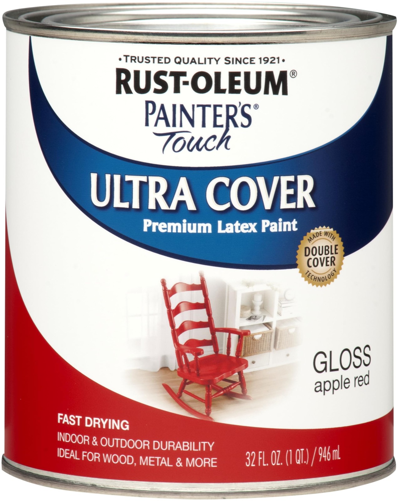 Rust Oleum Painter’s Touch Gloss Apple Red Paint 1 Quart Multi Surface Use