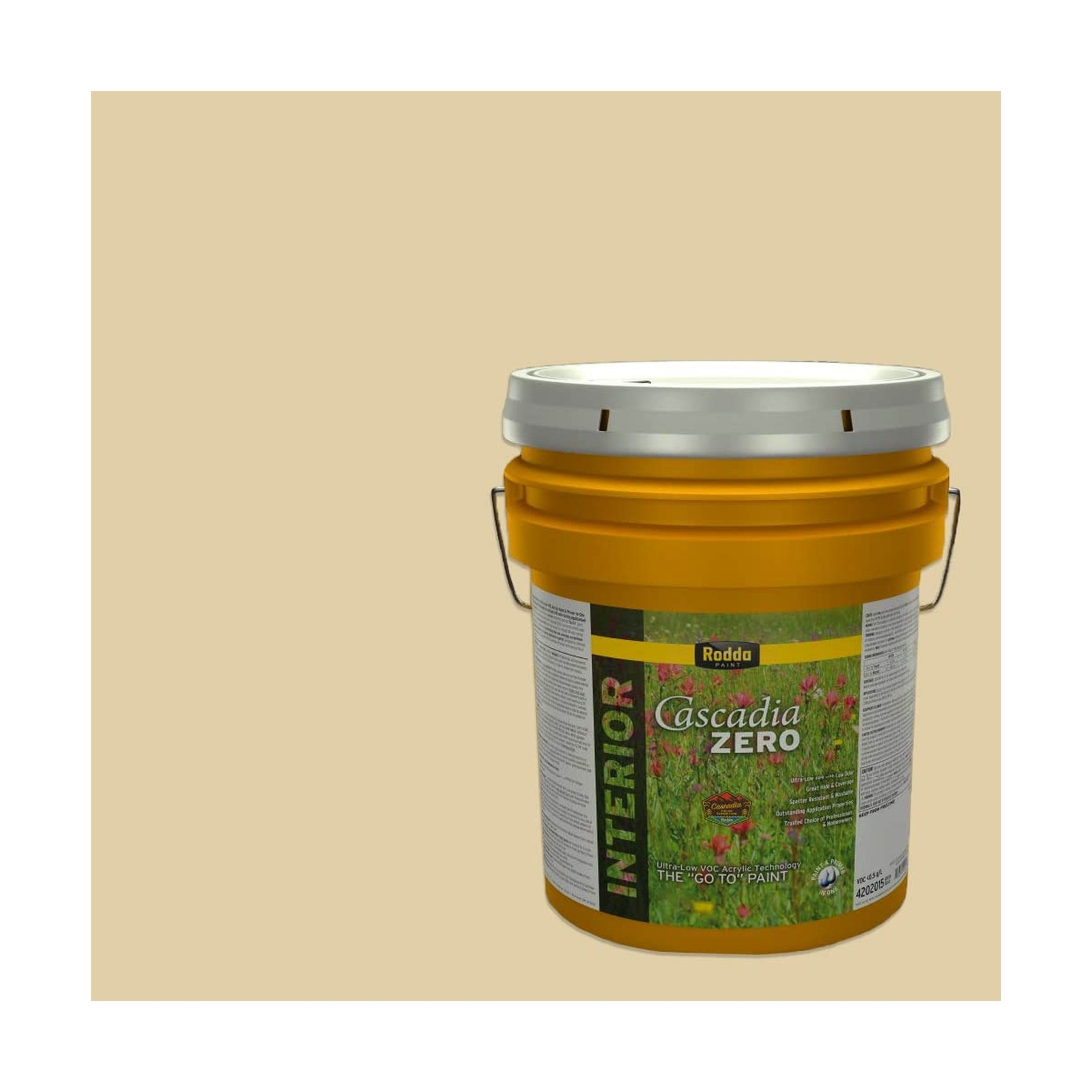 Rodda Paint CASCADIA ZERO Interior Flat Paint & Primer in One, 5-Gallon, Coco…