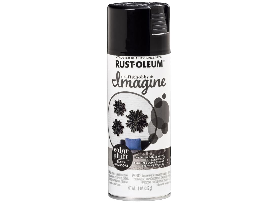 Rust-Oleum Color Shift Spray Paint Black Basecoat 11oz Any Angle Comfort Tip