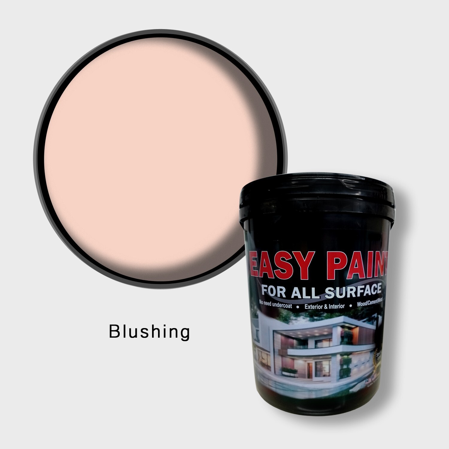 Blushing, Easy Paint 5L/1.3gal – Mid Sheen (Interior Wall) JS15 Red Shade