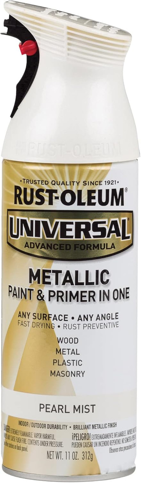 261411 Universal All Surface Metallic Mist Spray Paint, 11 Oz, Pearl
