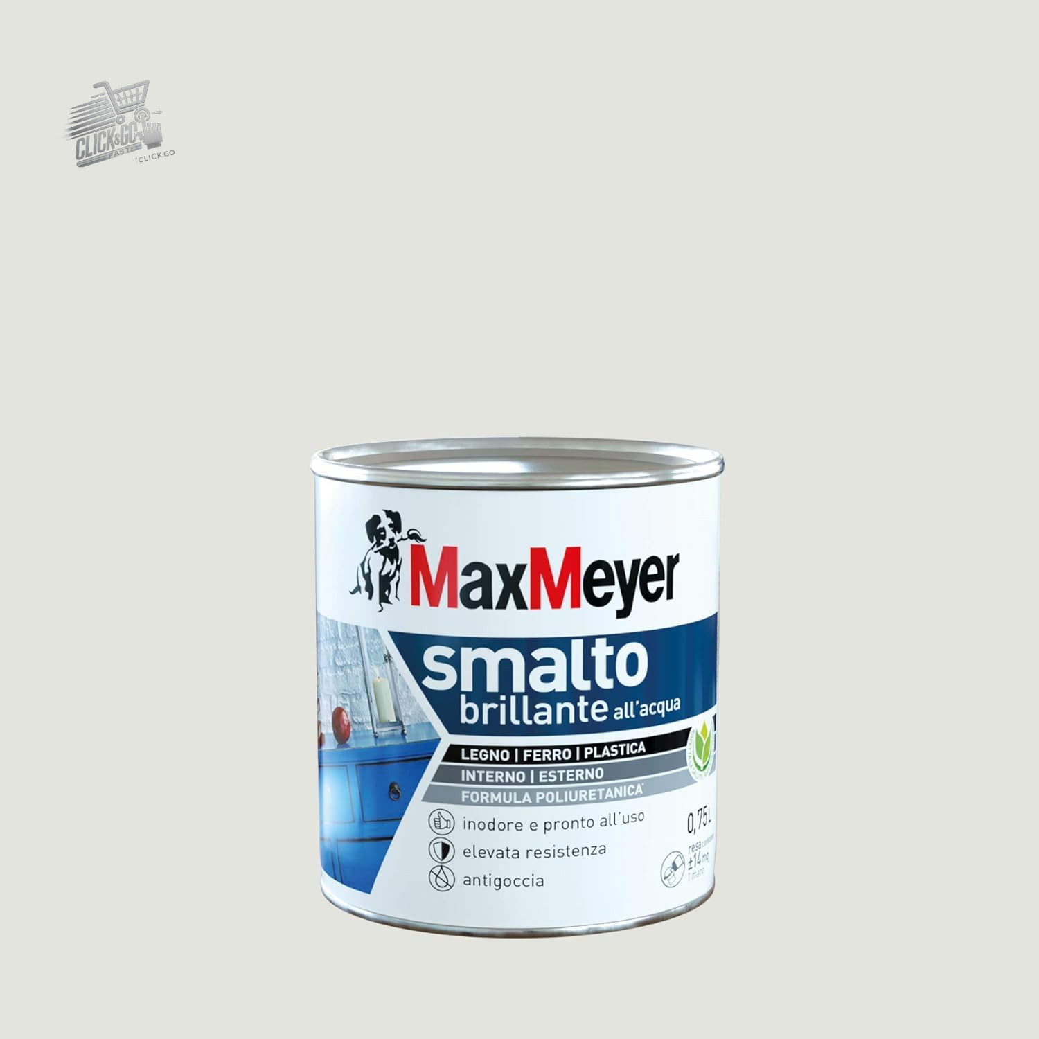 Ice White Polyurethane Water Enamel Glossy Gel 0.75L