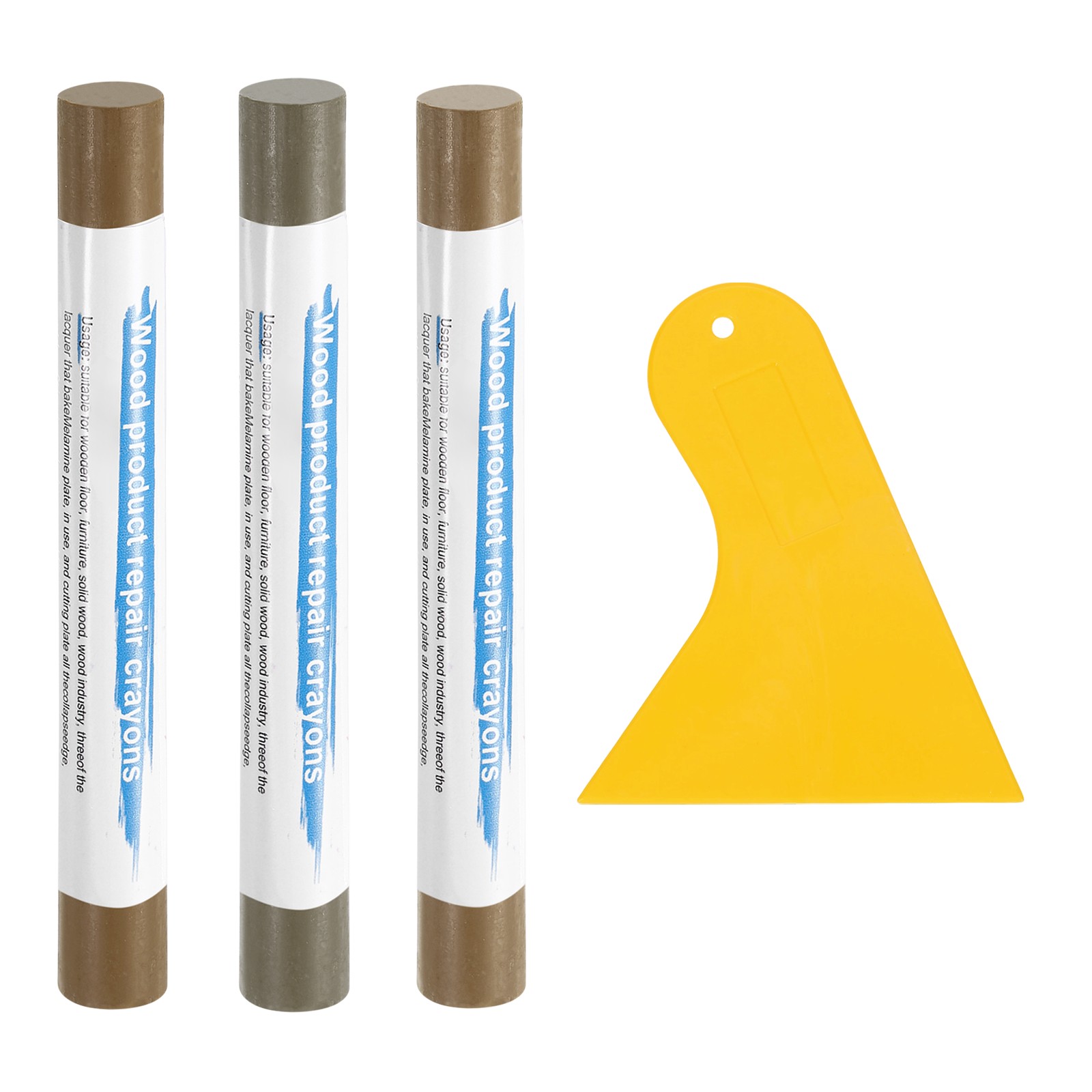 3Pcs Wood Filler Sticks Wood Repair Wax Kit 3 Colors Gray Brown Series]