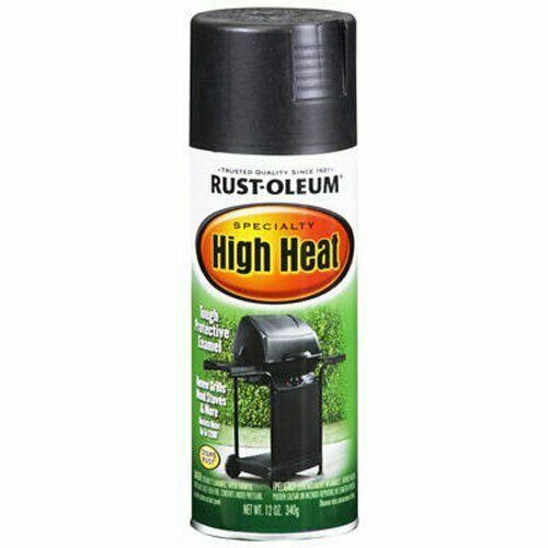 Rust-Oleum 7778830 High Heat Enamel Spray Paint, Bar-B-Que Black, 12OZ NEW