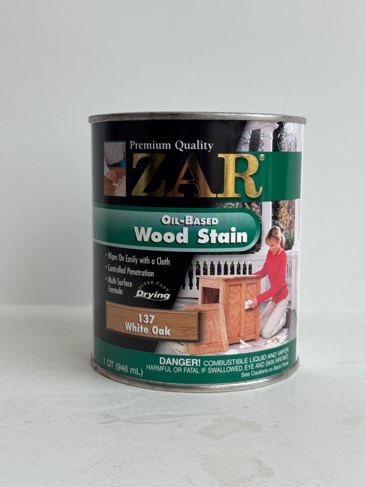1 Zar Interior Wood Stain Oil Base 137 WHITE OAK 1 Quart. 32 oz