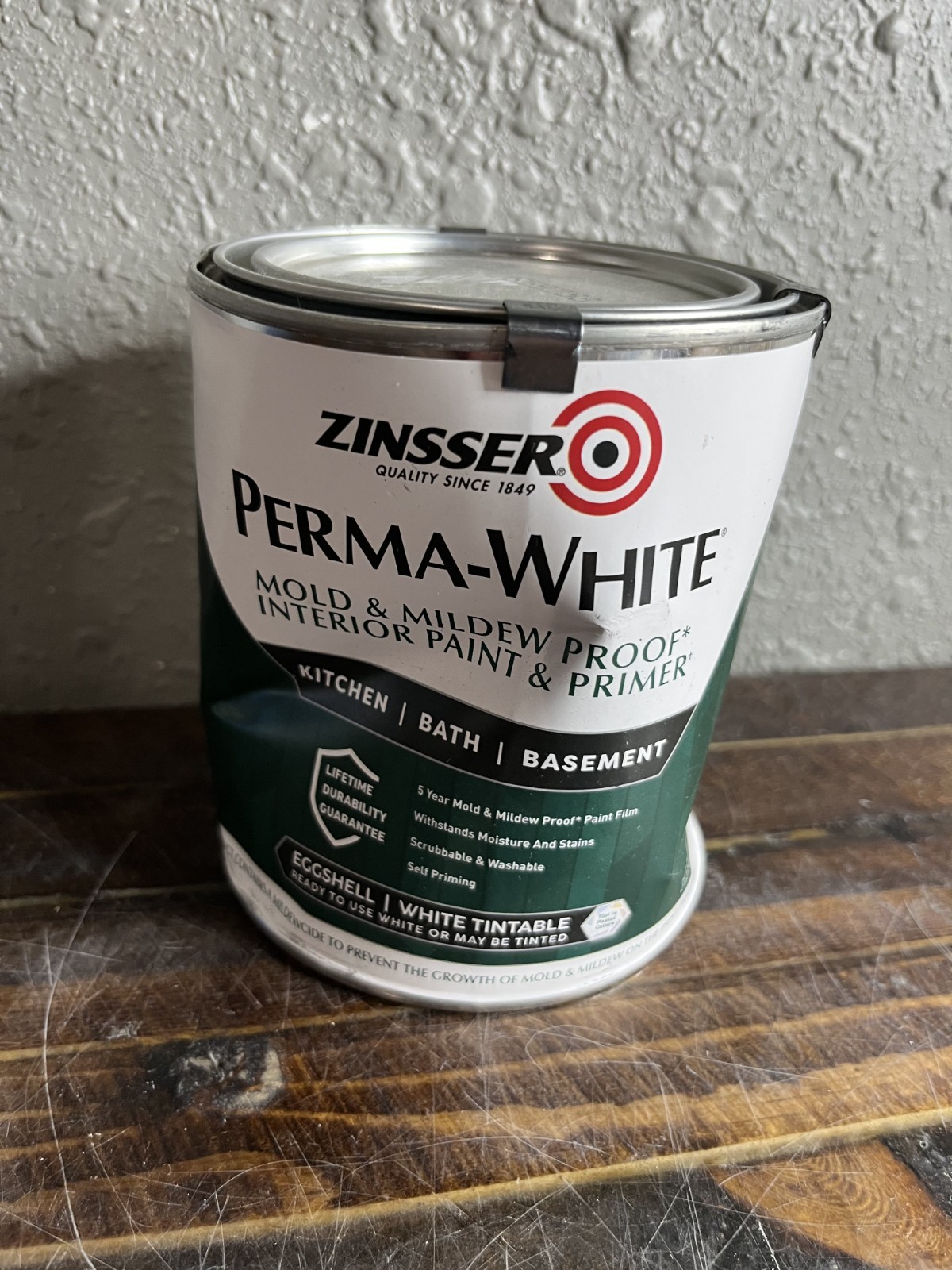 Zinsser Perma-White 31.5oz Interior Paint & Primer Eggshell White Mold/Mildew
