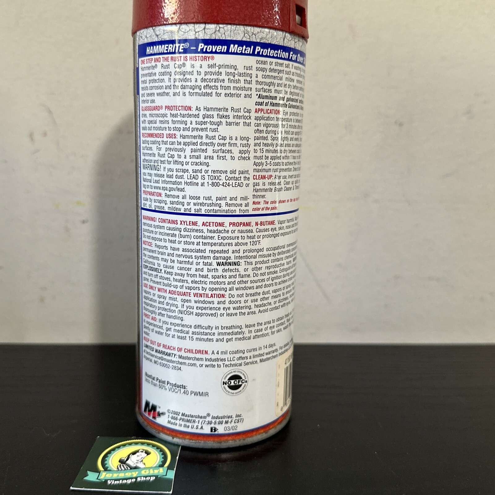 [ 1 Can ] Hammerite Hammered Finish Rust Cap Spray Paint 12 Oz – Red