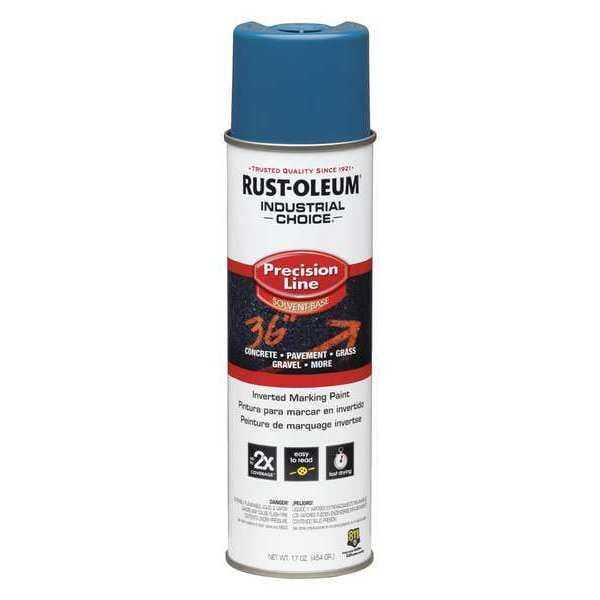 Rust-Oleum Inverted Marking Paint, 20 oz, Caution Blue, Solvent -Based 203022