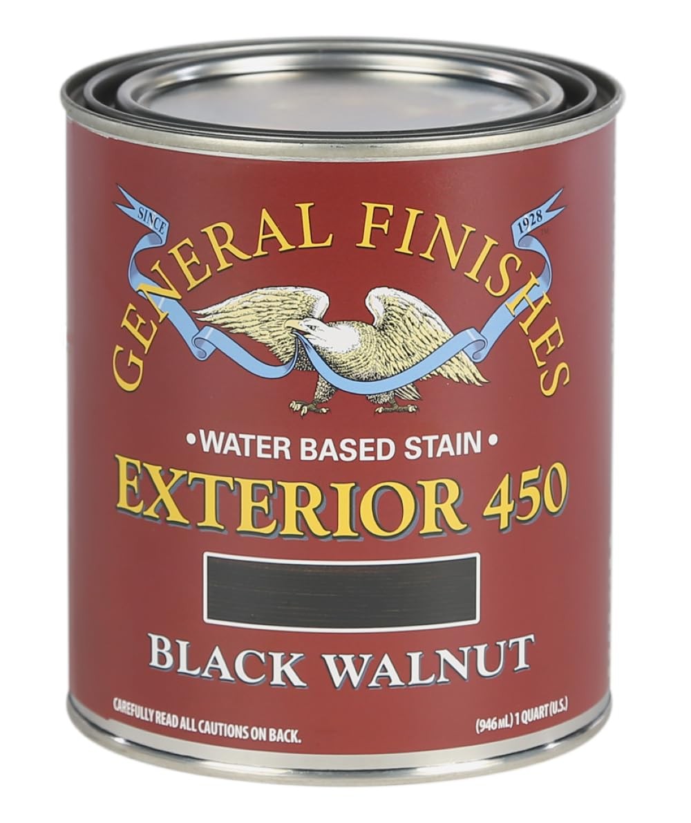 Exterior 450 Water Based Wood Stain, 1 Quart, Black Walnut