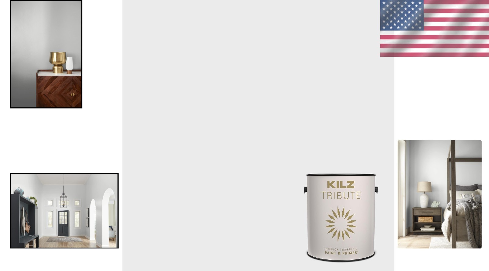 TRIBUTE 1 Gal Eggshell Paint Primer Contemporary White Low VOC Stain Resistant