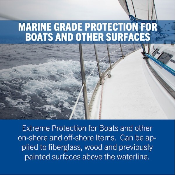 Rust-Oleum 207014 Marine Coatings Wood And Fiberglass Primer, Flat, White, 1