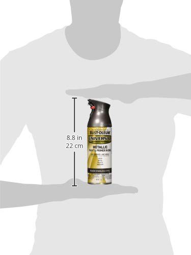 Rust-Oleum 314558 Universal Spray Paint, 11 oz, Black Stainless Steel