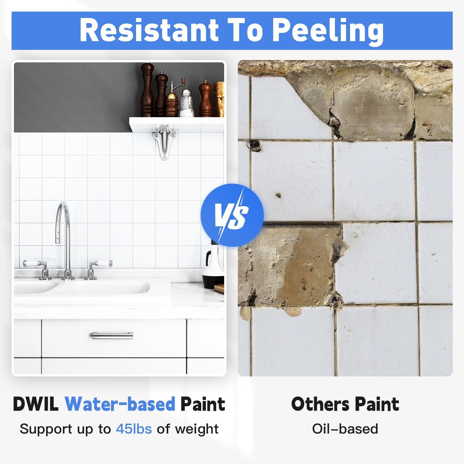 DWIL Tub and Tile Paint 16.5 oz, Ounce (Pack of 1), White-No tool