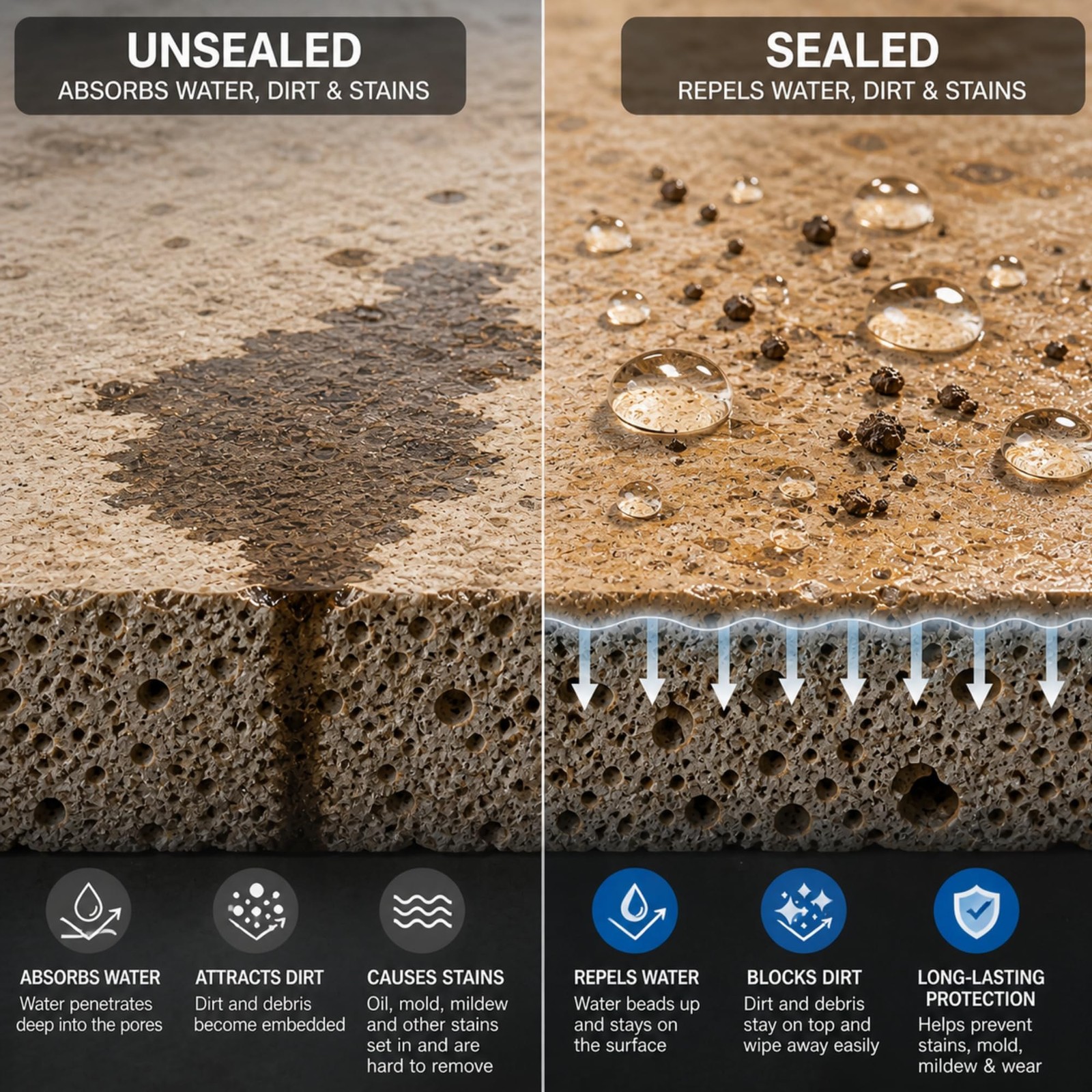 Wet Look Natural Stone Sealer. Durable, Long-Lasting Gloss Protection. Interi…