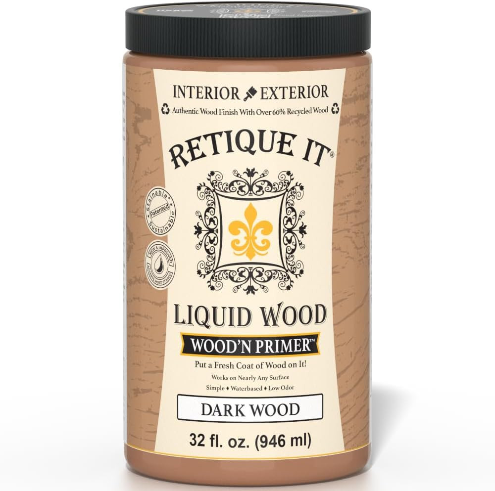 Retique It Wood’N Primer – Paint It Then Stain It – Stainable Wood Fiber Paint (