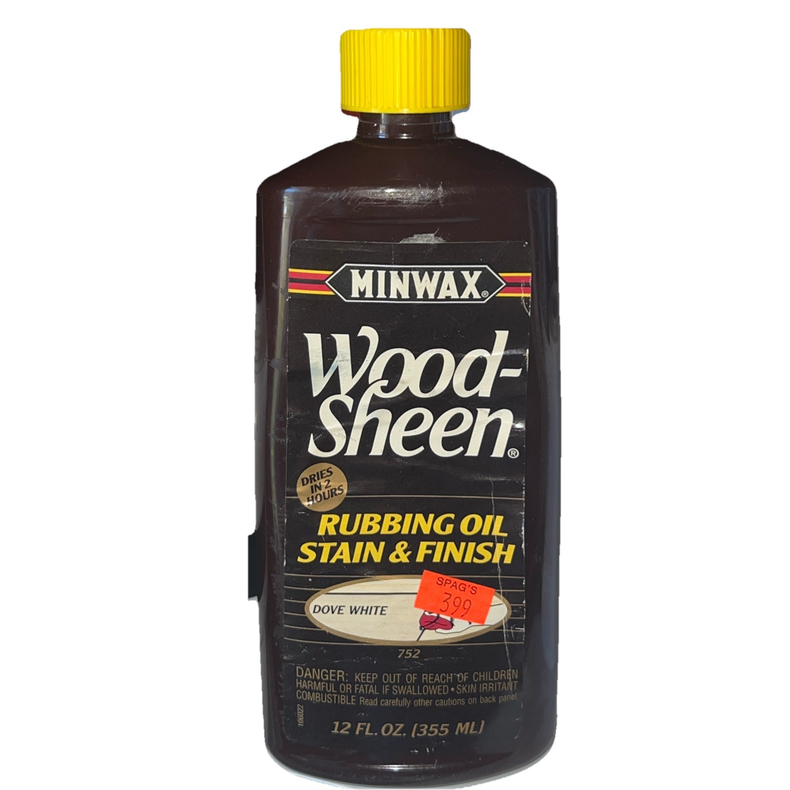 Minwax Wood Sheen Rubbing Oil Stain and Finish DOVE WHITE 12 fl oz New