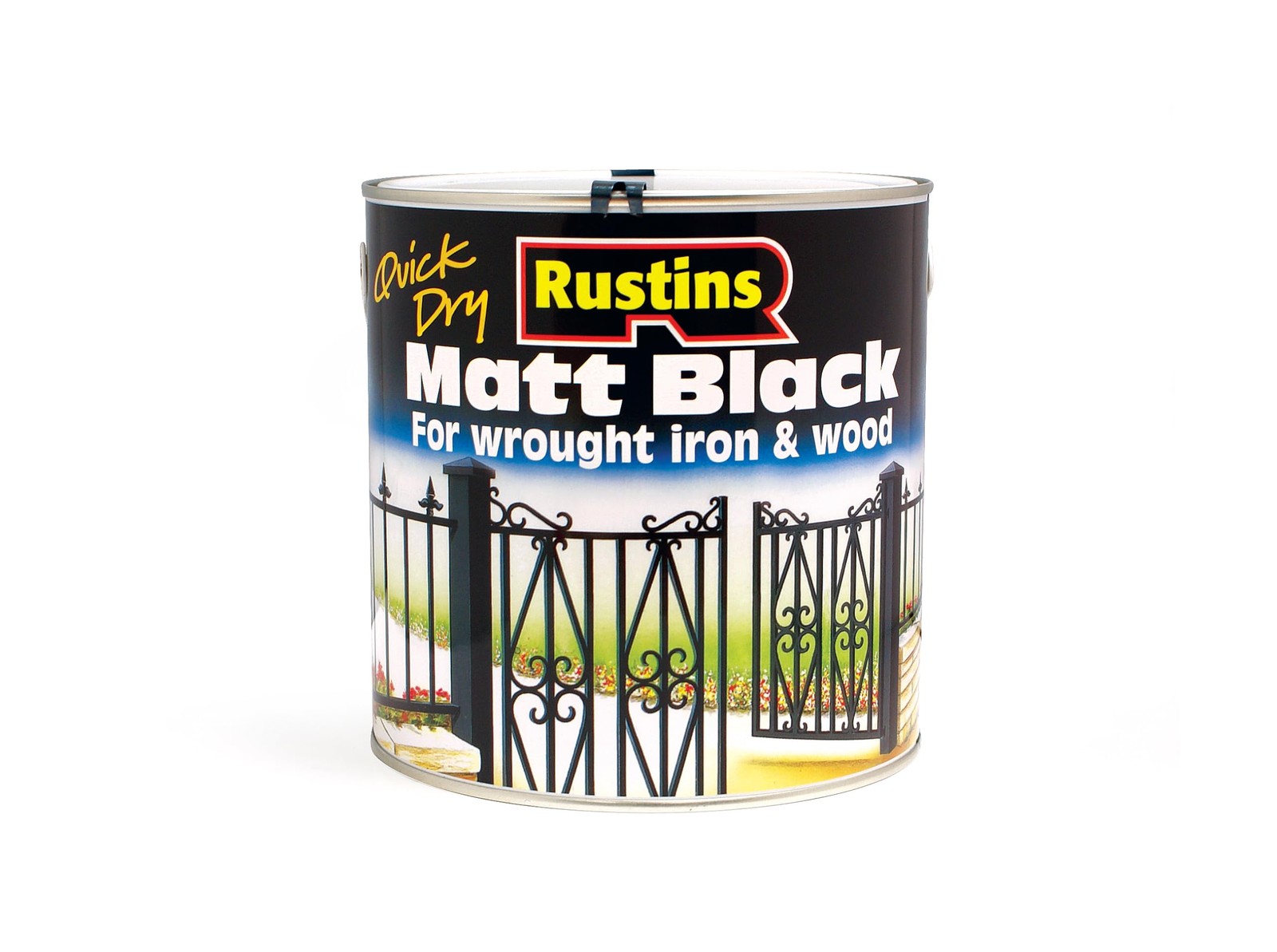 Rustins Matt Black Paint 2.5L – Interior/Exterior, Durable, Quick Dry