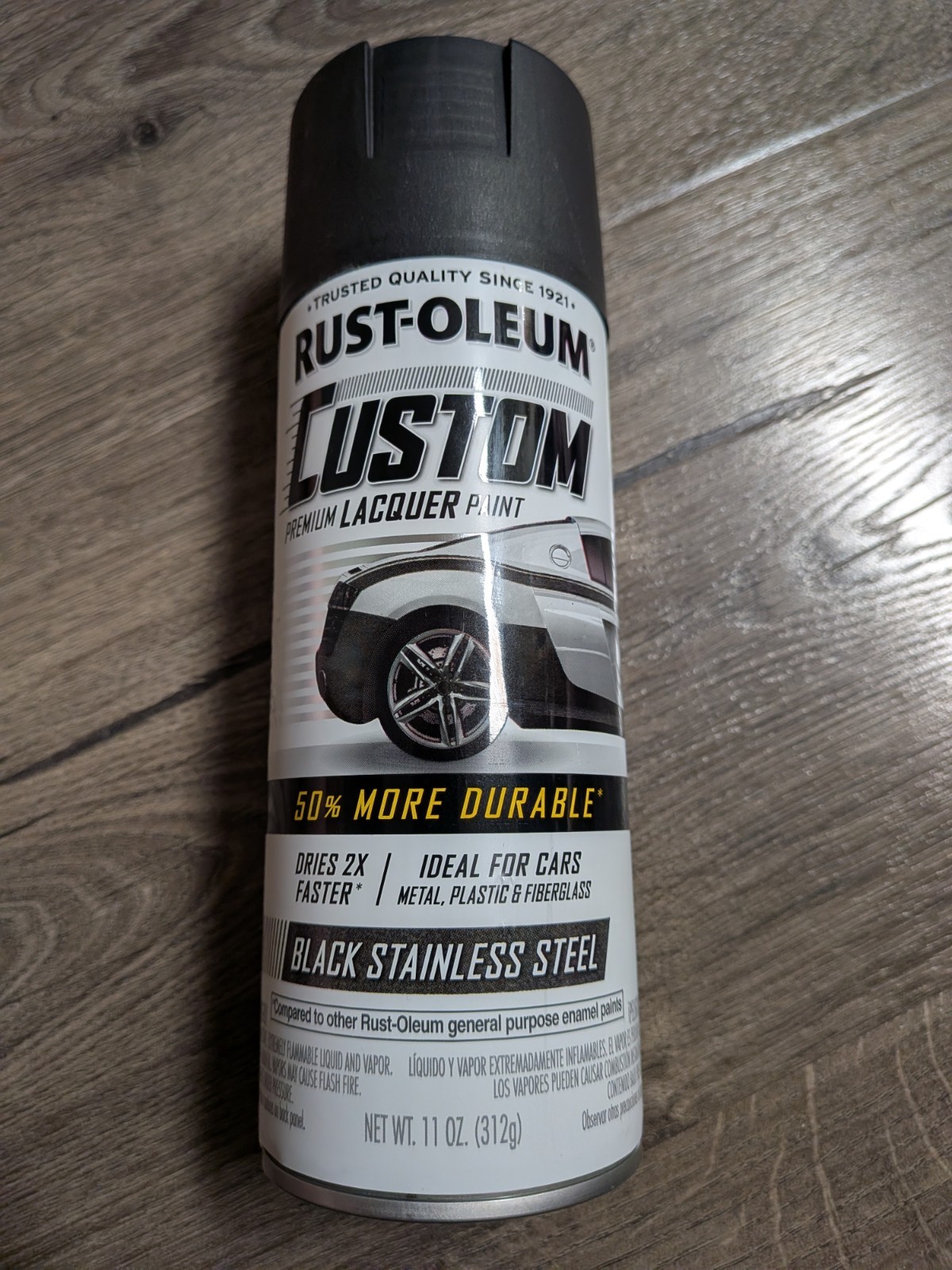 Rust-Oleum Custom Lacquer Black Stainless Steel Spray Paint 11oz