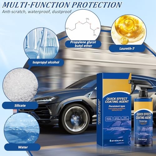 Car Quick Effect Coating Agent Spray, 3 in 1 High Protection Quick Car 4 fl oz