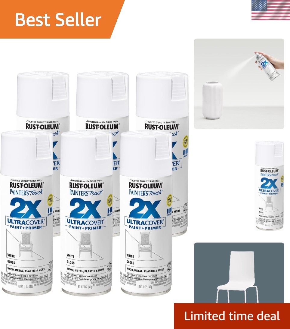 Brand New Painter’s Touch 2X Ultra Cover Spray Paint 6 Pack Gloss White
