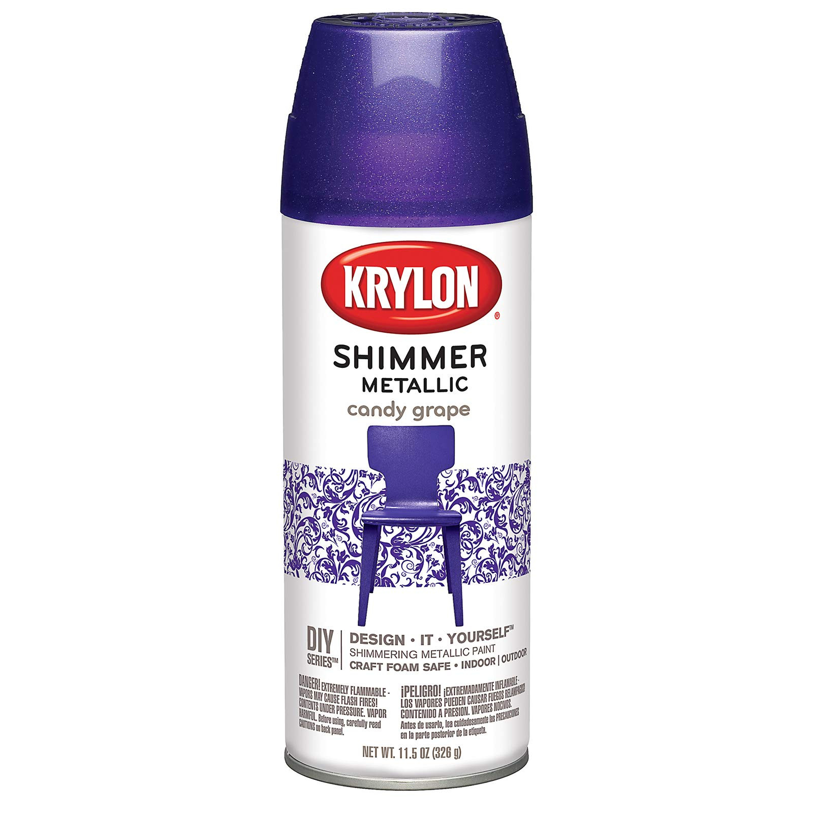 Krylon Shimmer Metallic Purple Paint Fast Dry 11 5 Oz Durable Indoor Outdoor