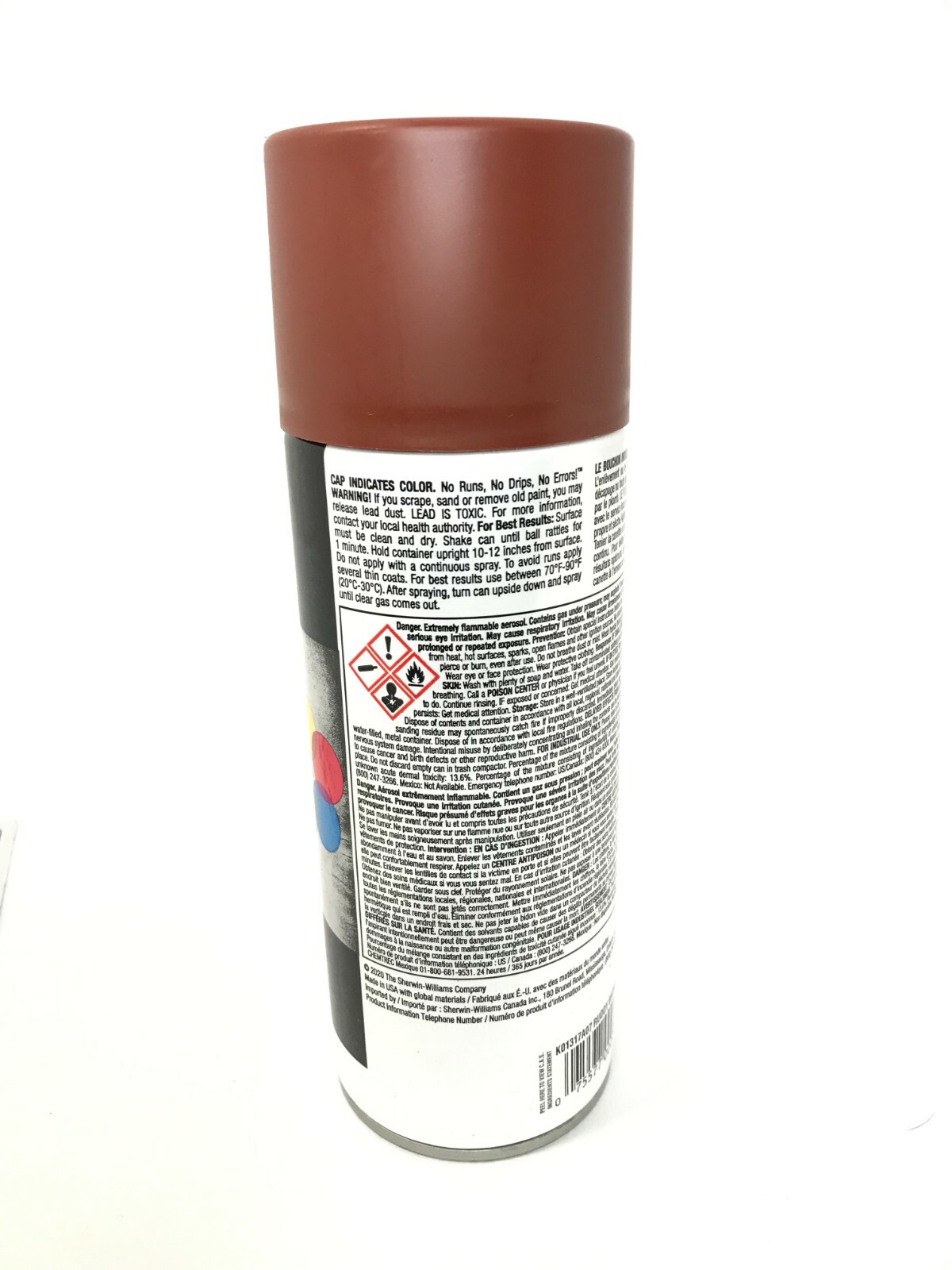 Krylon 5583-3 PACK Color Maxx RED OXIDE Primer – 12 oz