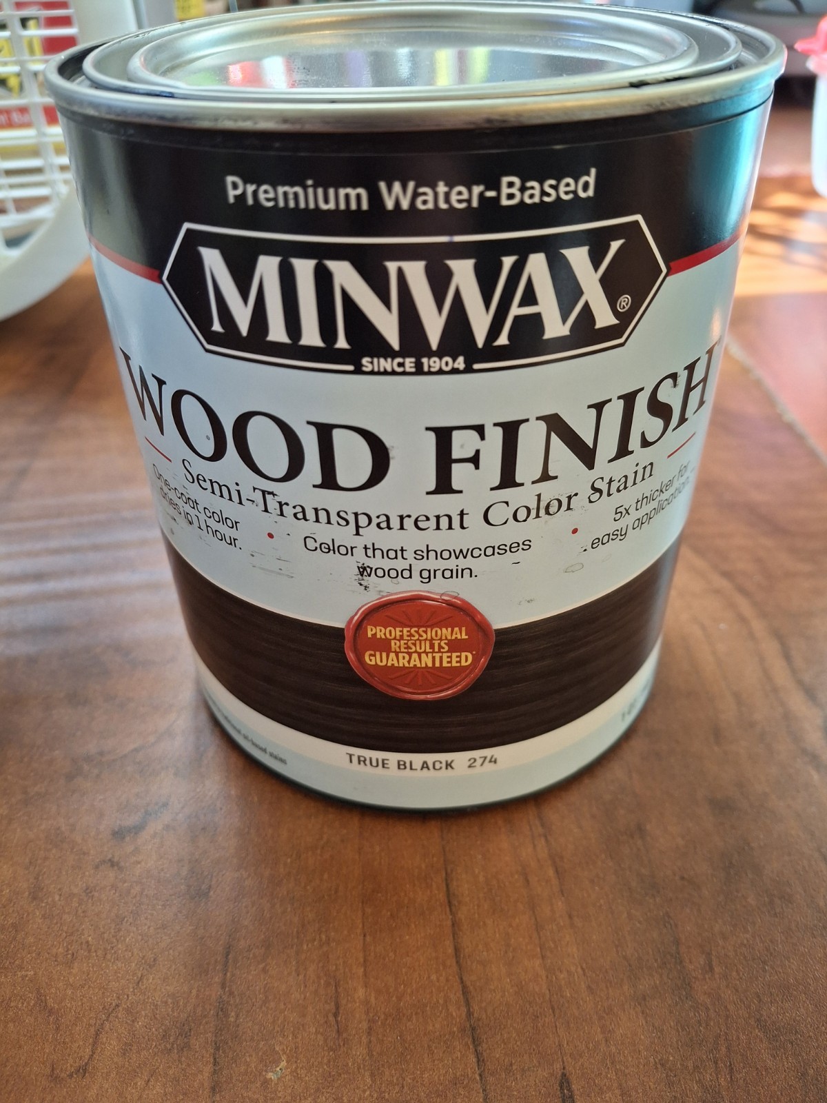 Minwax Wood Finish Water Based Semi Trans. True Black Acrylic 108500000