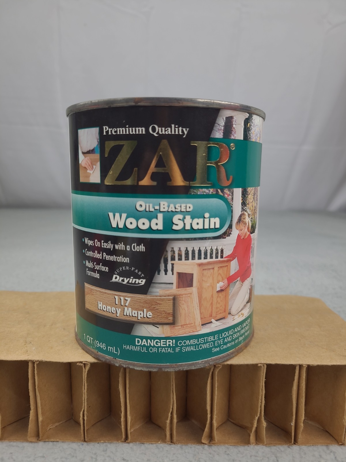 1x ZAR Wood Stain 117 Honey Maple Interior 1 Quart Qt 32 Oz NEW Weathered