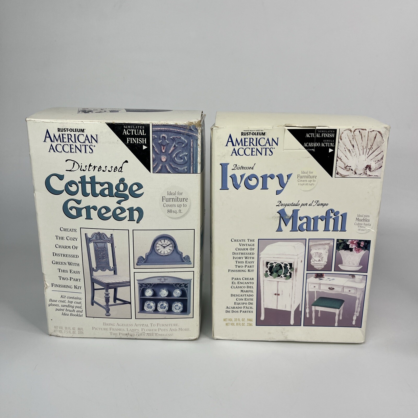 Rust-Oleum American Accents Distressed Ivory Cottage Green Furniture Paint Kit