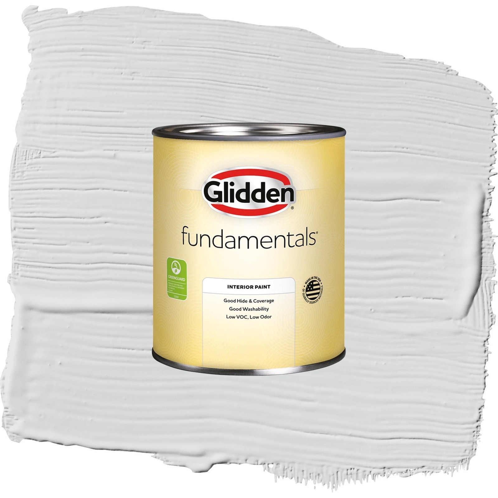 Fundamentals Thin Ice / Gray, Flat Interior Paint, 1 Quart Fast delivery