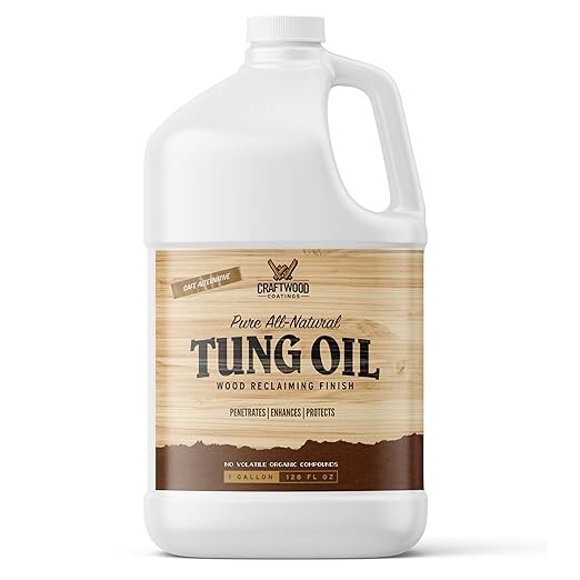 Tung Oil | Biodegradable | All Natural | Premium Wood Finishing Oil | 1 Gallon |