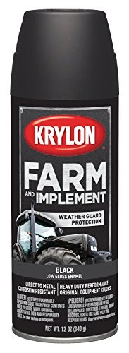 Krylon Farm Implement Paint Aerosol Low Gloss Black Direct to Metal Fast Dry …