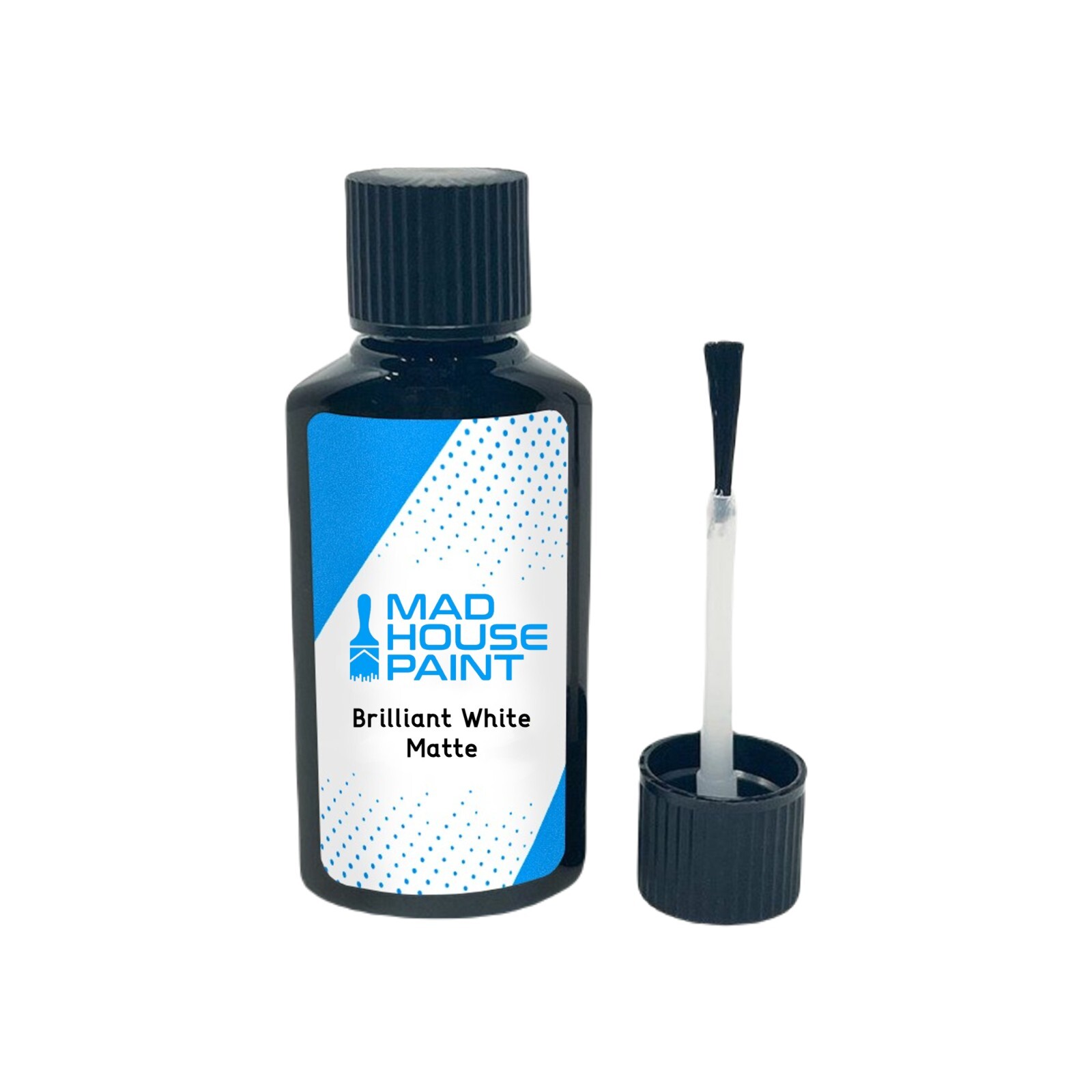 M.A.D Casa Paint White Glossy Matte Touch Up Paint, 30ml Bottle With