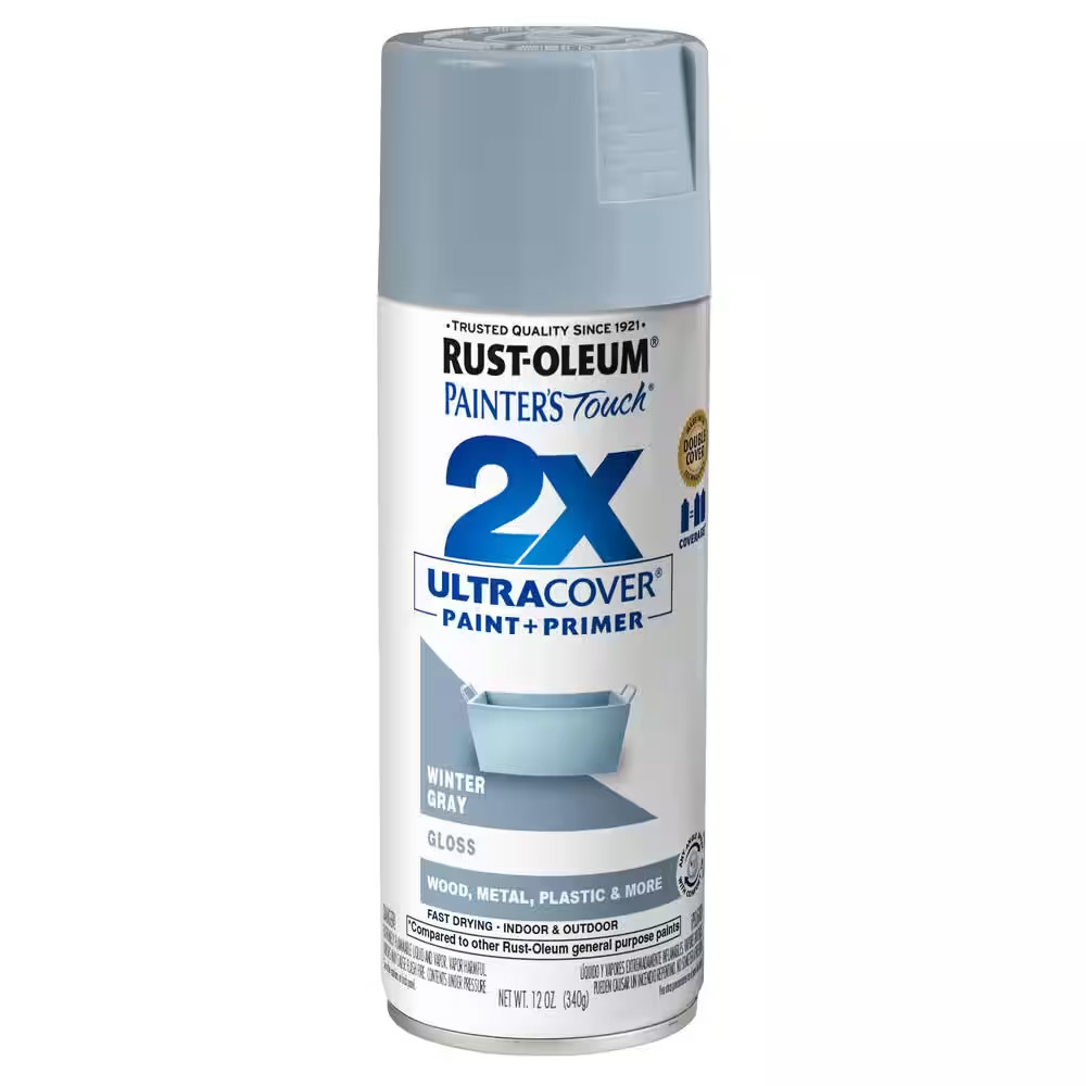 12 Oz. Gloss Winter Gray General Purpose Spray Paint (6-Pack)