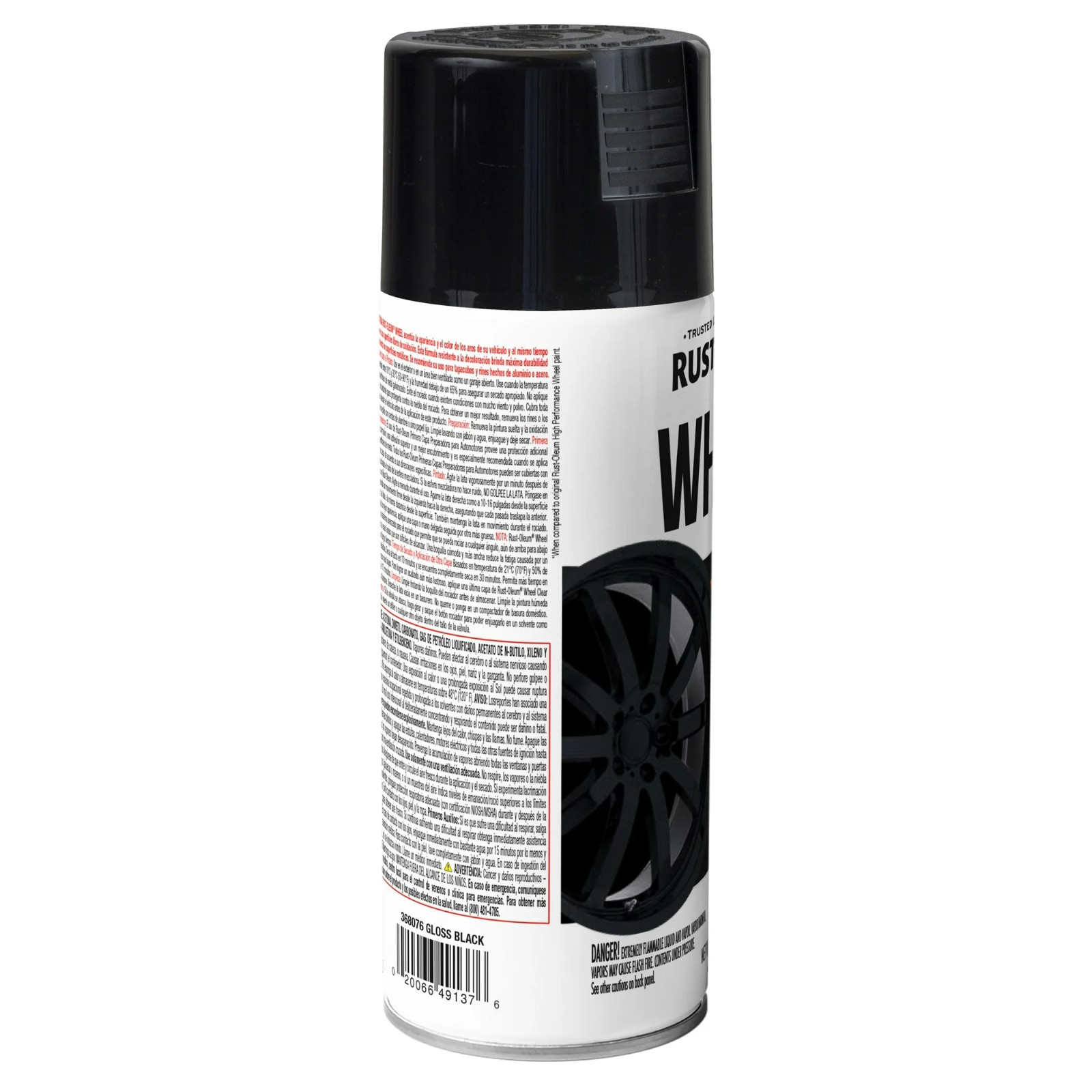 (4 pack) Rust-Oleum Automotive Wheel 3X Gloss Spray Paint, Black, 11 oz