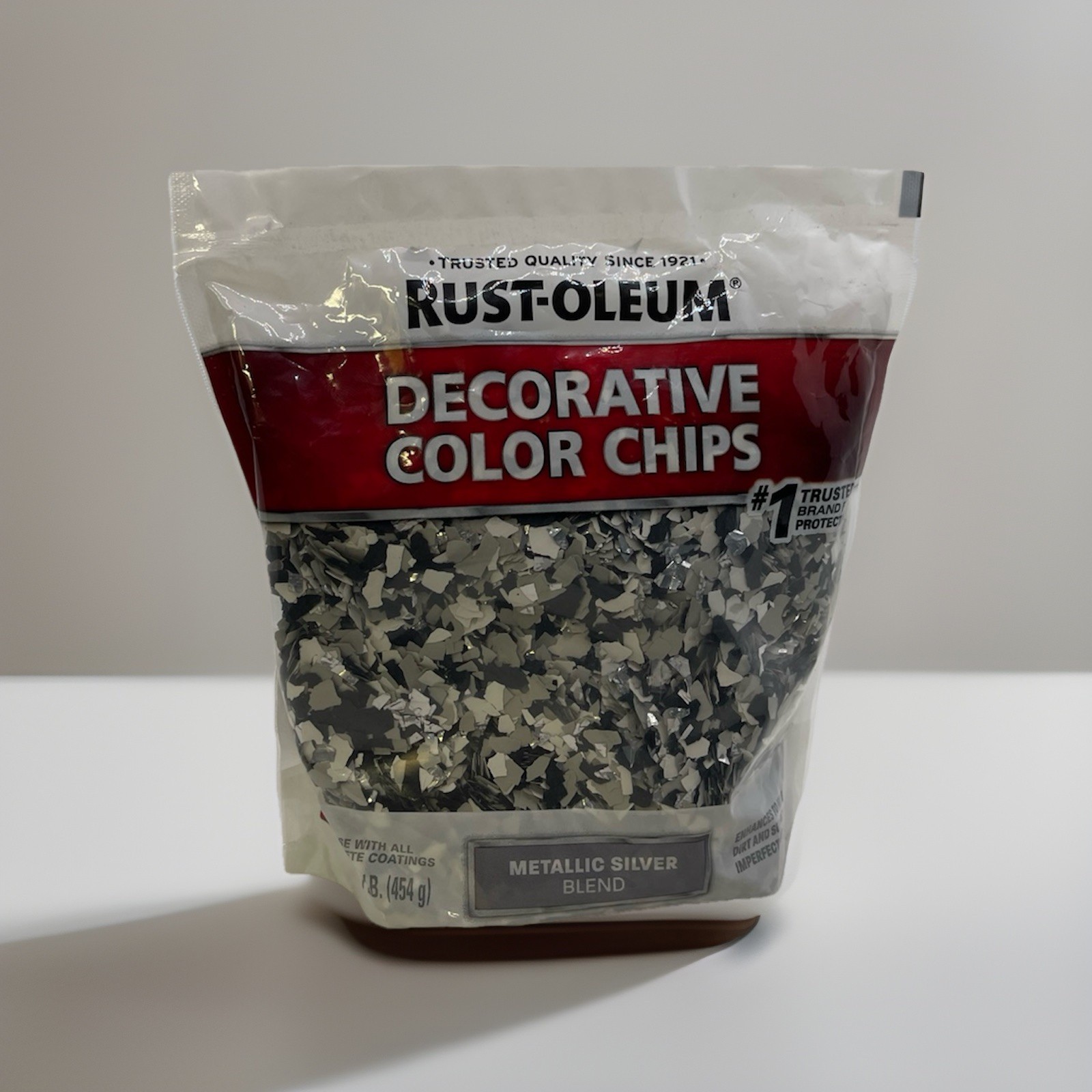 Rust-Oleum Decorative Color Chips Metallic Silver Blend 1 LB Item # 336054