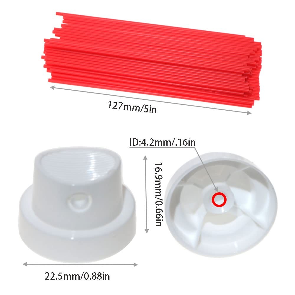 30pcs Spray Paint Cap, 100pcs Plastic Spray Can Extension Straw