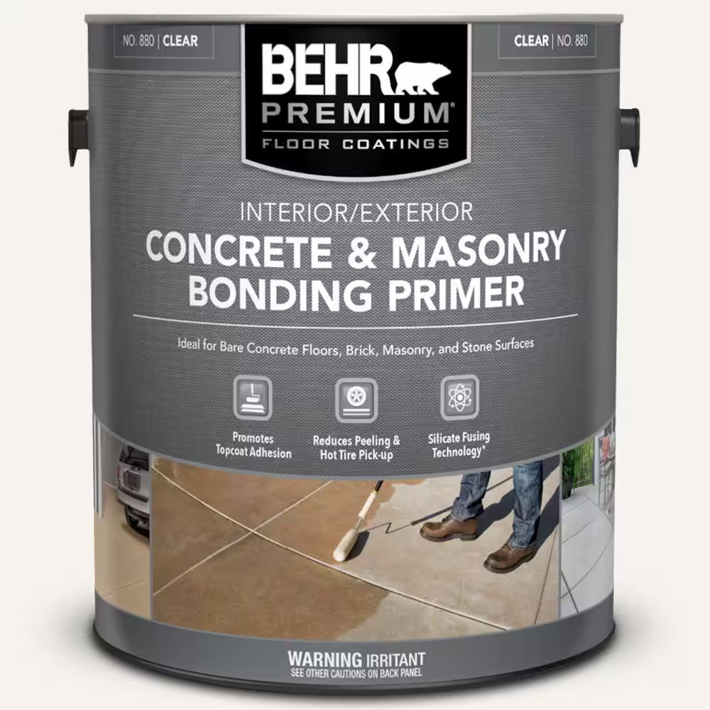 Gallon Clear Concrete Masonry Bonding Primer Garage Basement Epoxy Paint