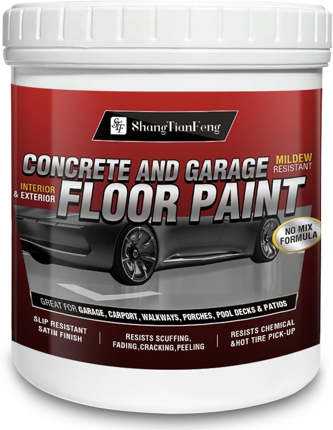 Professional Floor Paint Kit 1 Gallon Sea Gray，Low glossiness Acrylic Concret…