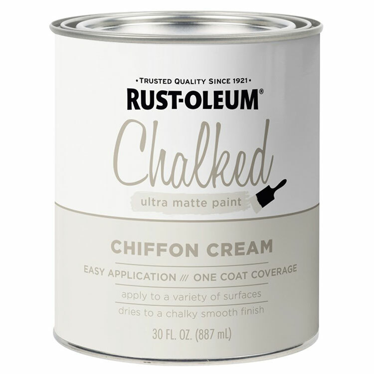 Rust-Oleum 329598 Chalked protective topcoat Ultra Matte CHIFFON CREAM 30oz